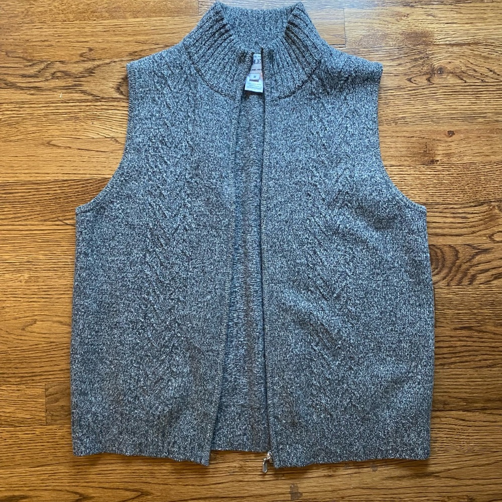 Pendleton Zip Front Vest 100% Lambs Wool Grey Siz… - image 1